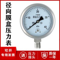 液压压力表厂家价格 液压压力仪表Y-100B型号304 316L