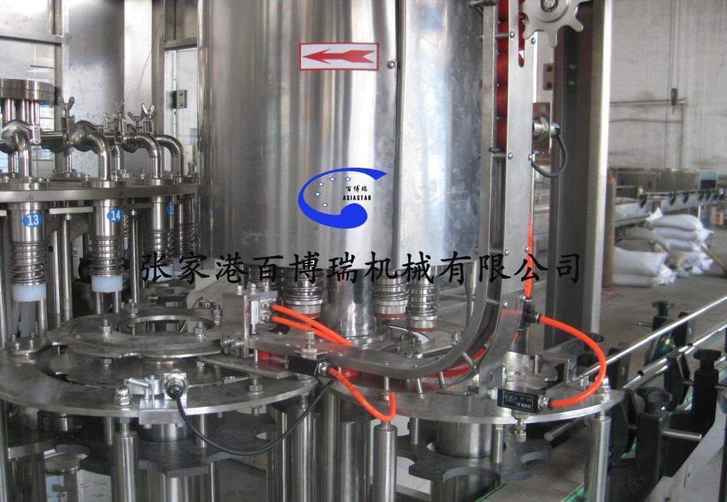 厂家供应四合一果汁饮料灌装机(BBR-35)热灌装压盖机+LOGO